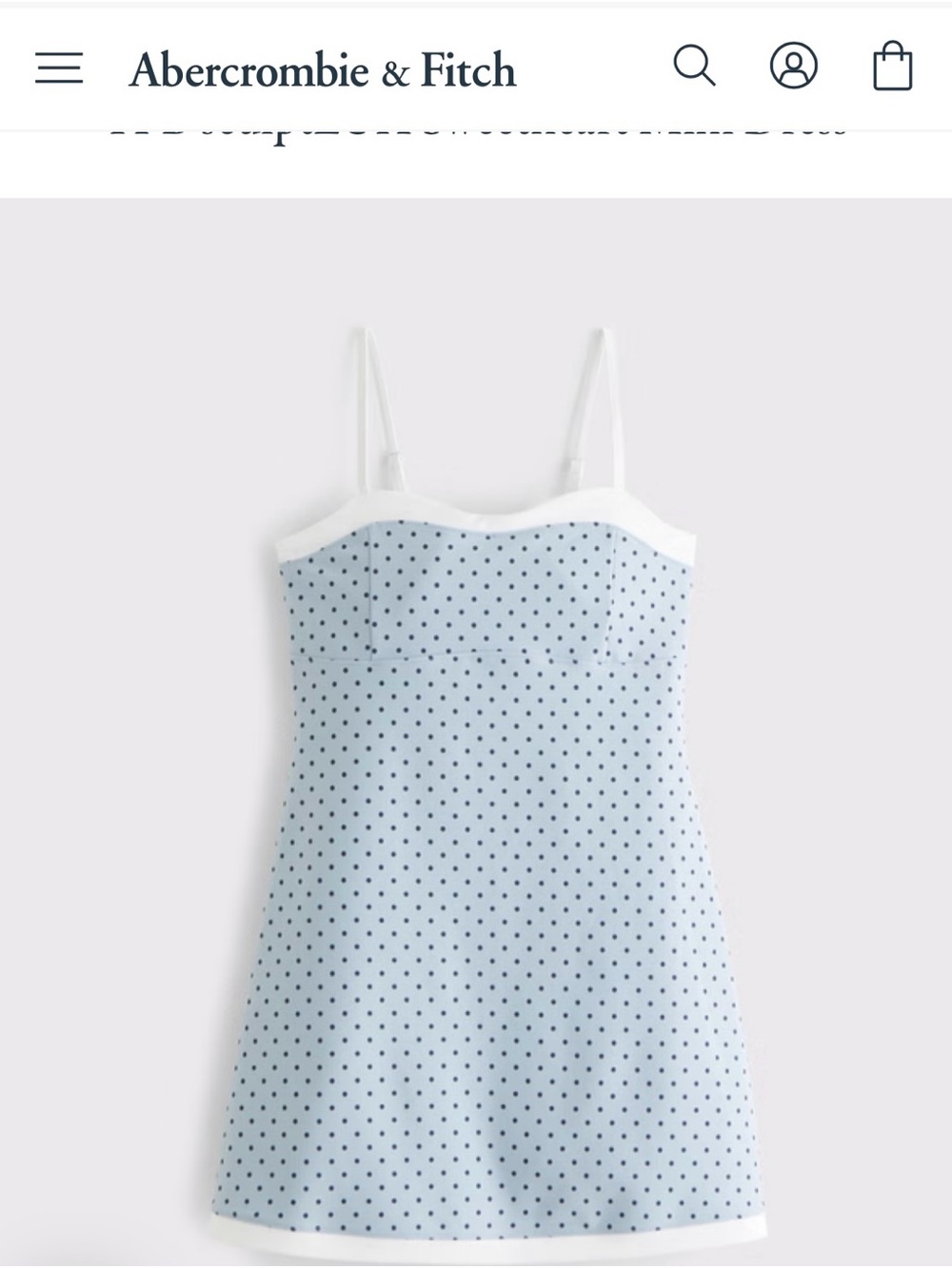 Light Blue Polka Dot Sculpt lux sweetheart mini dress - Picture 4 of 7